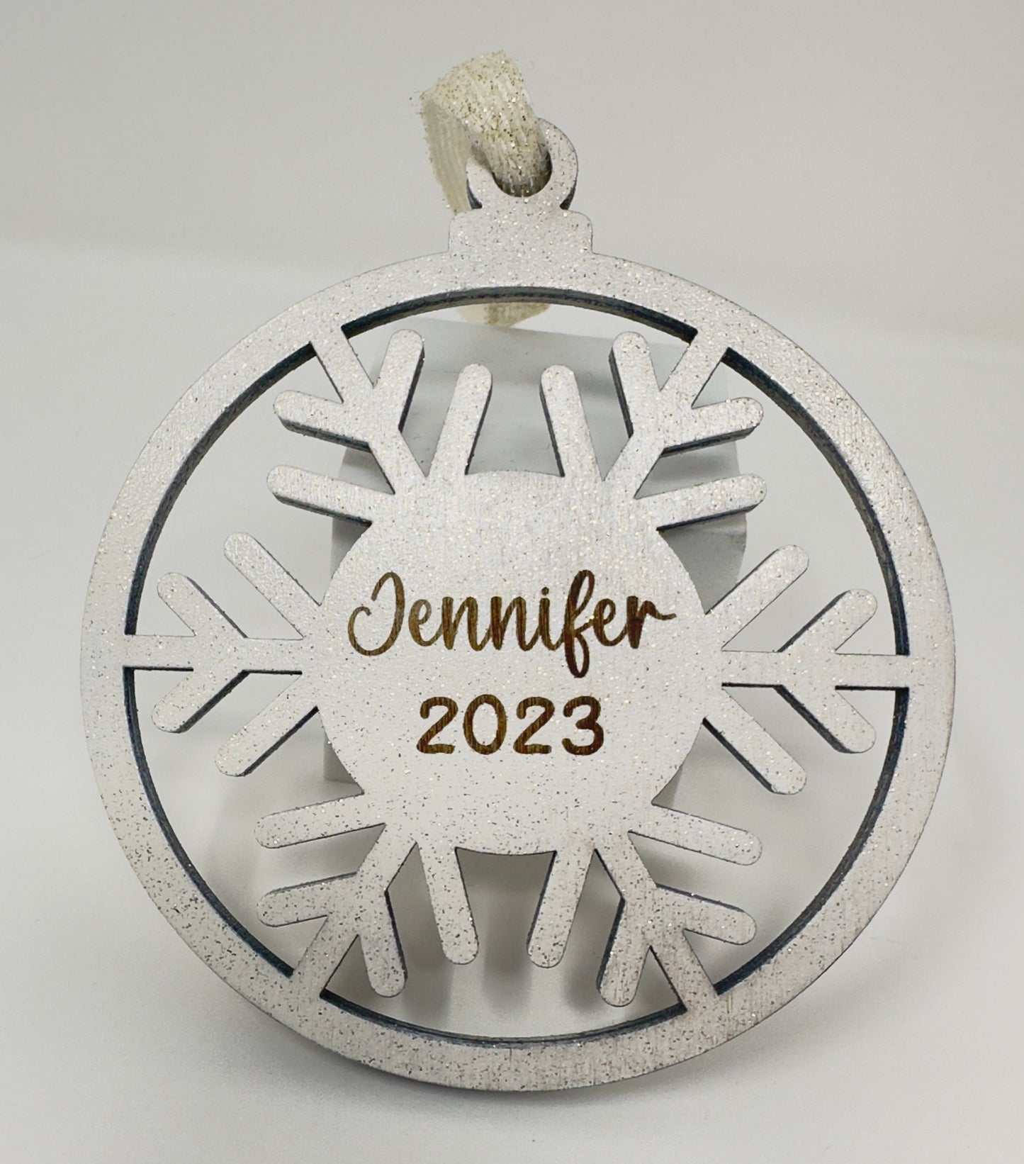 Custom Snowflake Ornament with Name, Christmas Ornament with Name, Personalized Ornament, Snowflake Christmas Ornament