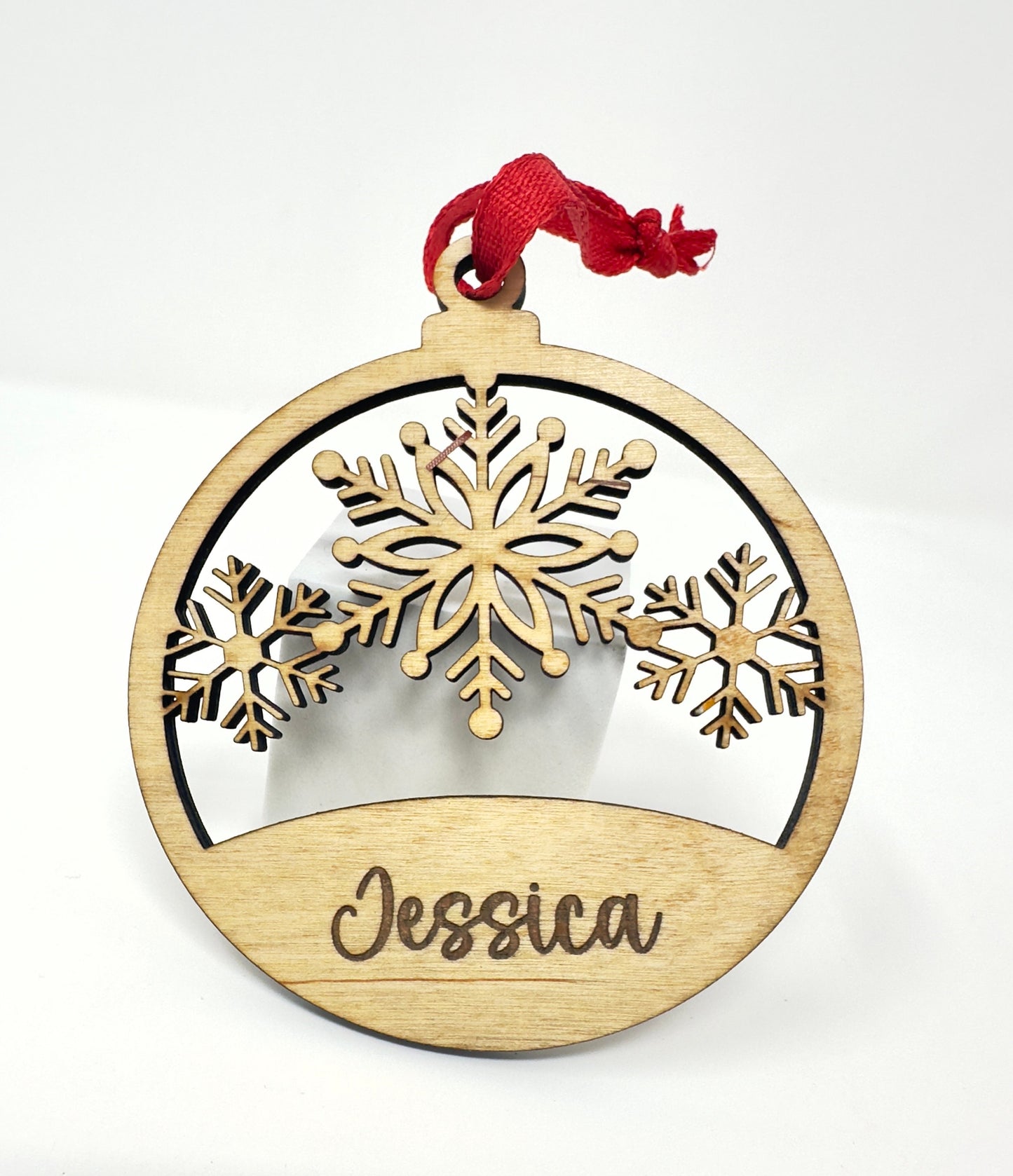Custom Snowflake Ornament with Name, Christmas Ornament with Name, Personalized Ornament, Snowflake Christmas Ornament