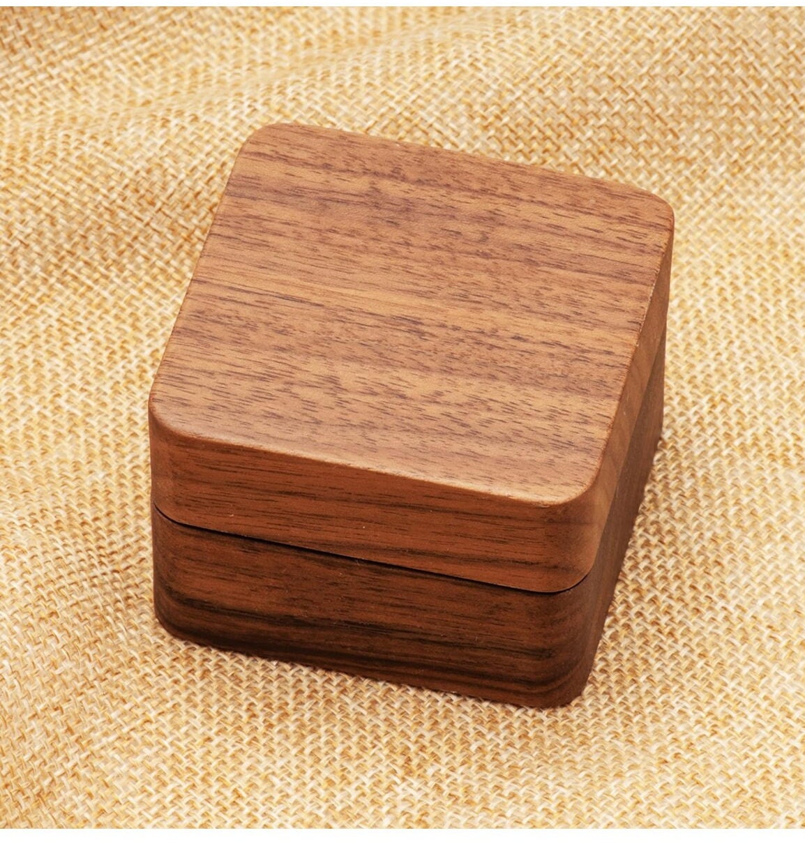 Custom Engraved Ring Bearer Box, Personalized Ring Box, Custom Jewelry Box, Double Ring Box, Wedding Ring Box
