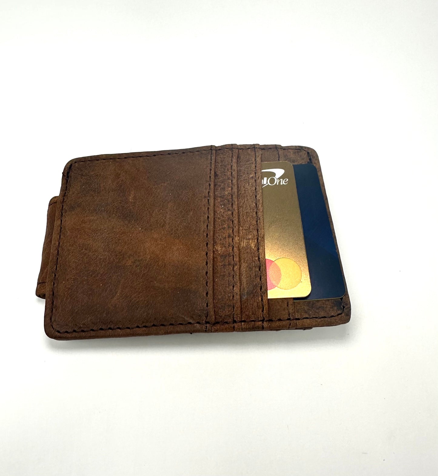 Personalized Leather Magnetic Wallet Money Clip, Custom Money Clip, Personalized Leather Money Clip with Initials Name Men Personalized Gift