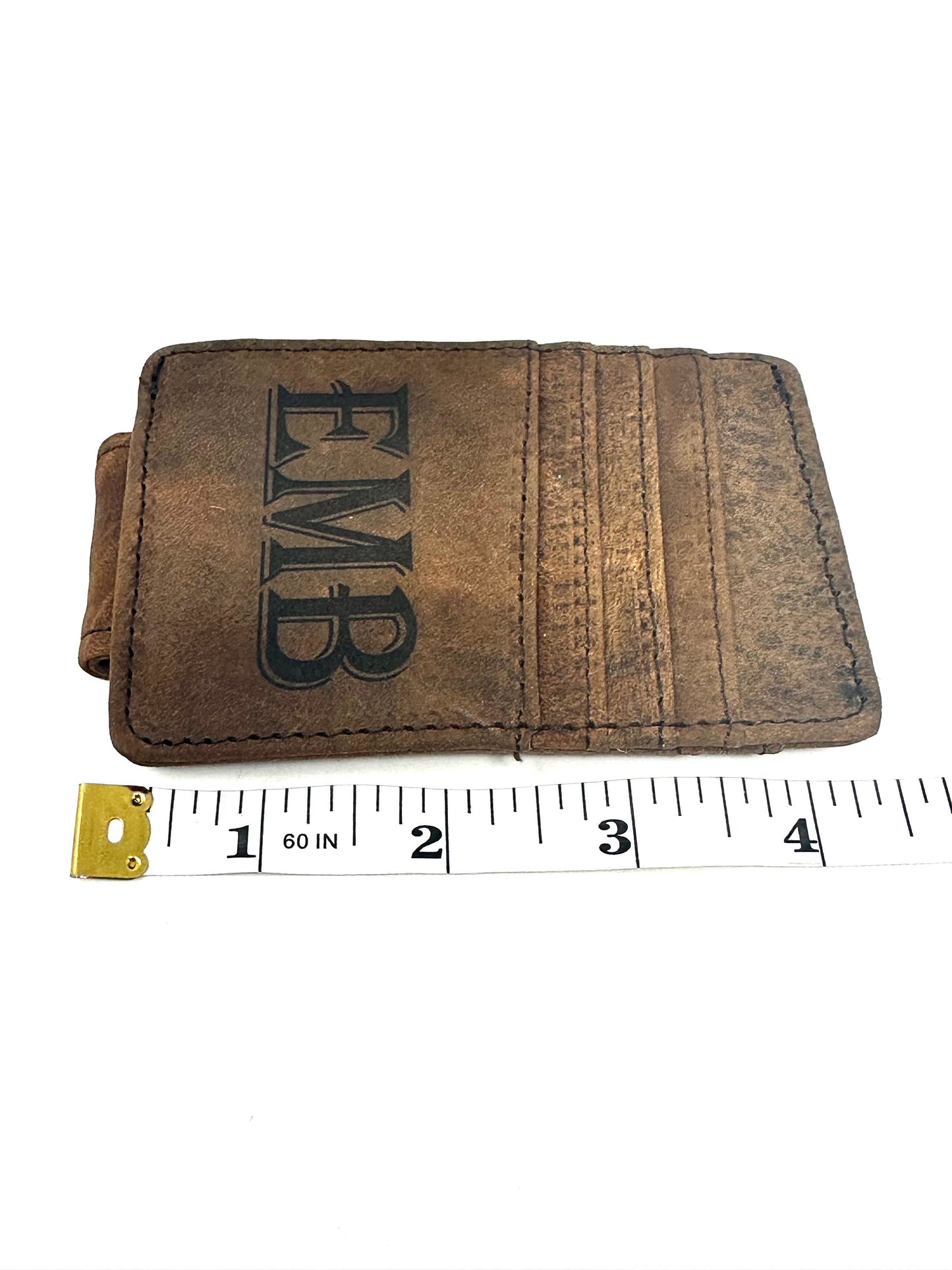 Personalized Leather Magnetic Wallet Money Clip, Custom Money Clip, Personalized Leather Money Clip with Initials Name Men Personalized Gift