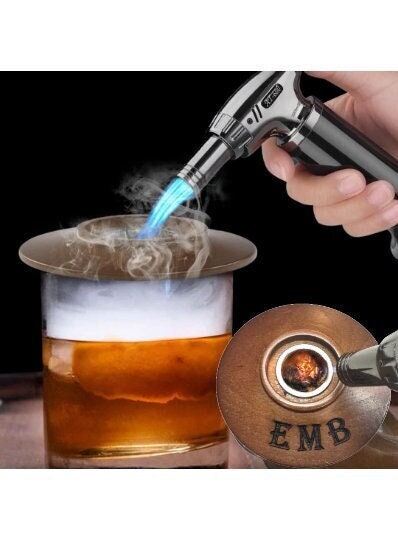 Personalized Cocktail Smoker Set, Whiskey Bourbon Cocktail Smoker Set Custom Cocktail Set Cocktail Smoker Torch Mixologist Bartender Gift