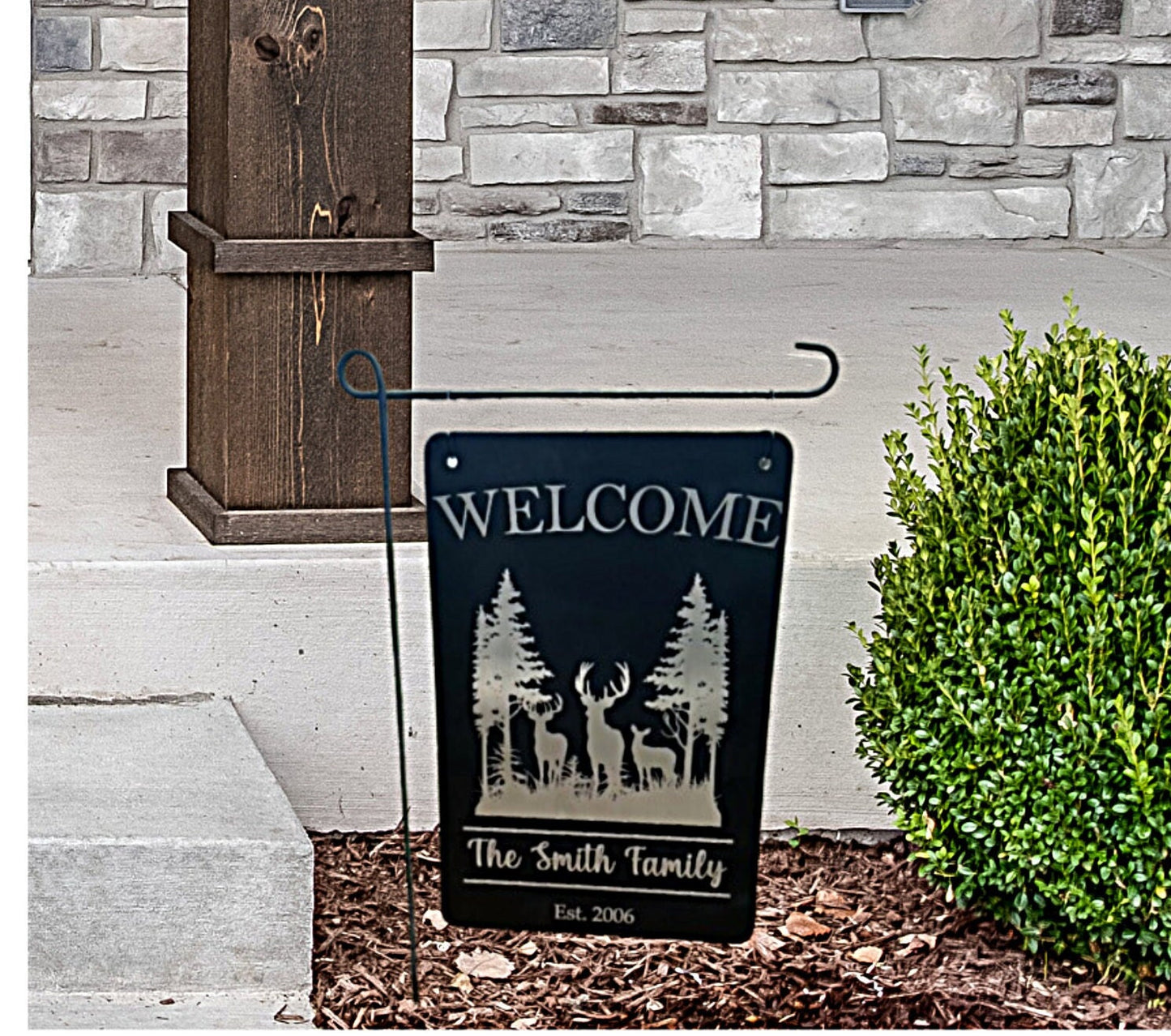 Personalized Garden Flag Custom Garden Flag with Name House Address Flag Yard Flag Family Name Metal Garden Sign Mothers Day Gift Wedding