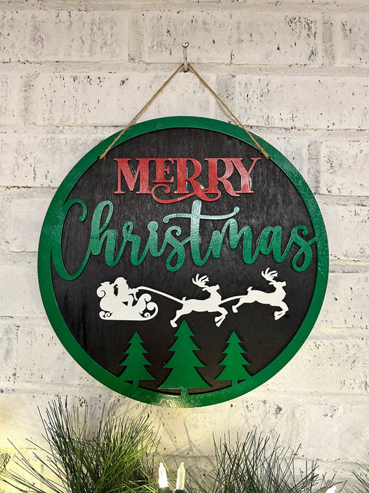 Merry Christmas Welcome Sign, Christmas Welcome Sign, Christmas Door Hanger, Christmas Decoration