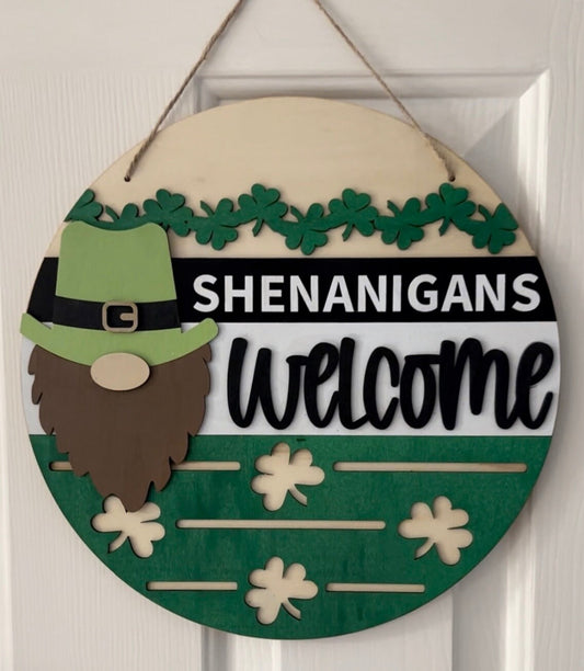 St. Patrick’s Day Welcome Door Sign