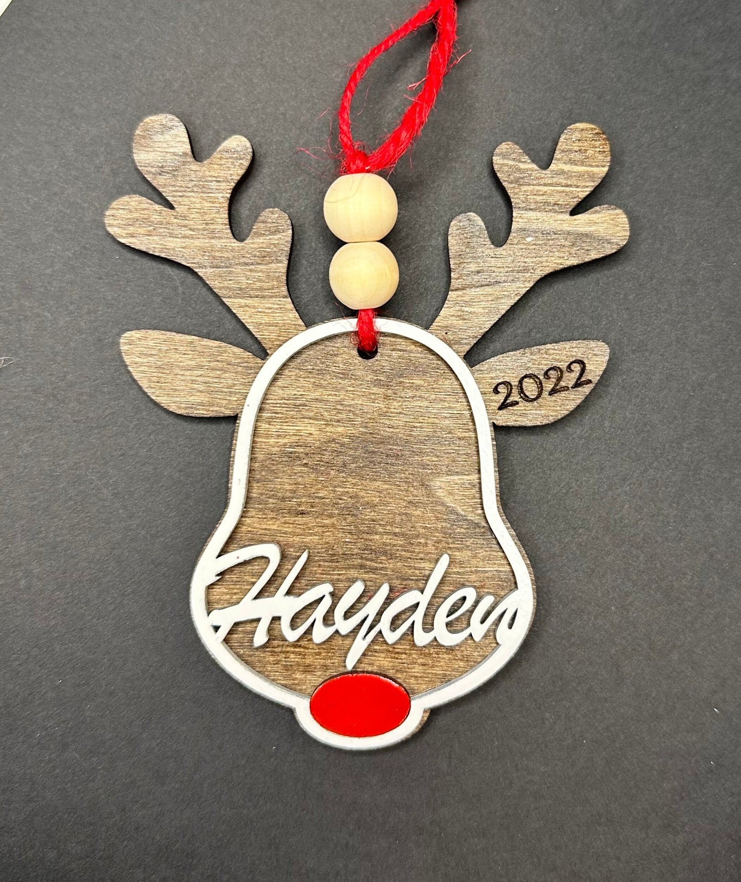 Personalized Rudolph Ornament, Custom Name Ornament, Name Ornament, Kids Name Ornament, Personalized Ornament