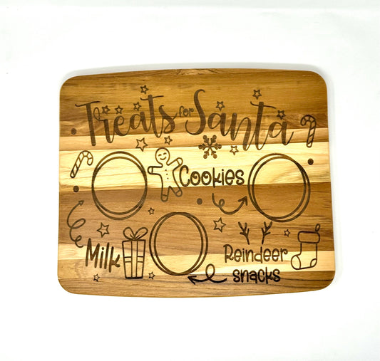 Treats for Santa Board, Christmas Eve Santa Plate