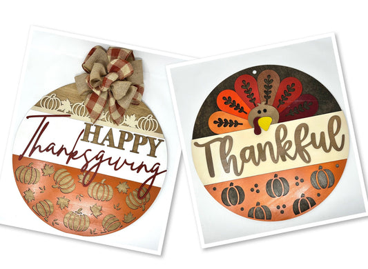 Thanksgiving Welcome Signs, Door Welcome Sign, Thankful Welcome Sign, Door Hanger