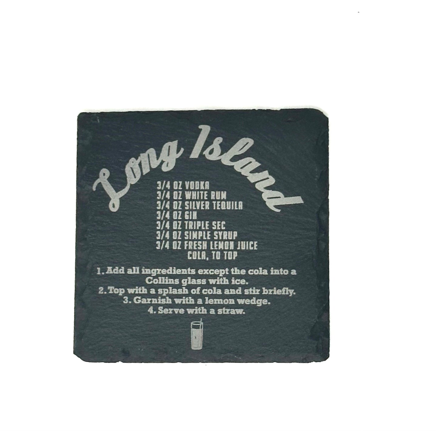 Cocktail Recipe Slate Coasters Bar  Bartender Cocktail Mixes Gift for Him Her Birthday Wedding Mancave Mixologist Gift Bar Decor Gift