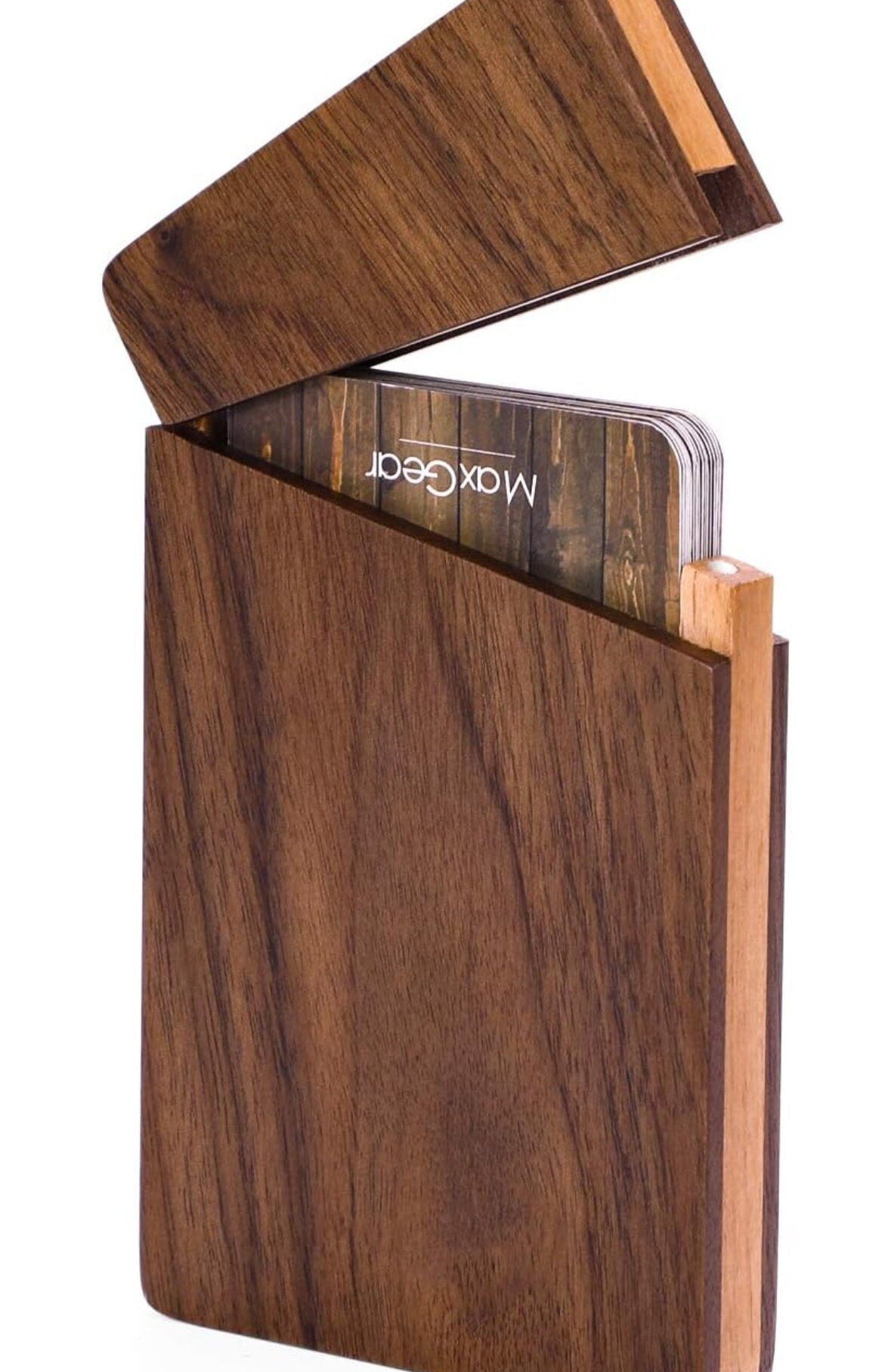 Custom Engraved Wood Business Card Holder Gift for Him Fathers Day Gift Birthday Gift Gift for Her Business Owner Business Professional